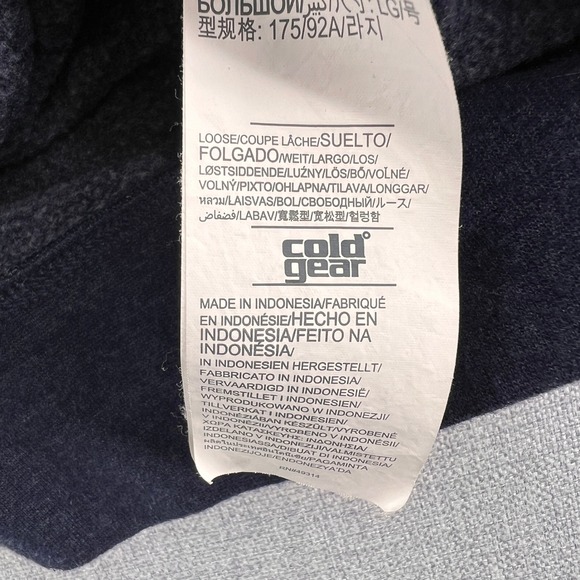 Under Armour USAF Air Force Hoodie Men Large Navy ColdGear Military Athletic - Picture 9 of 12